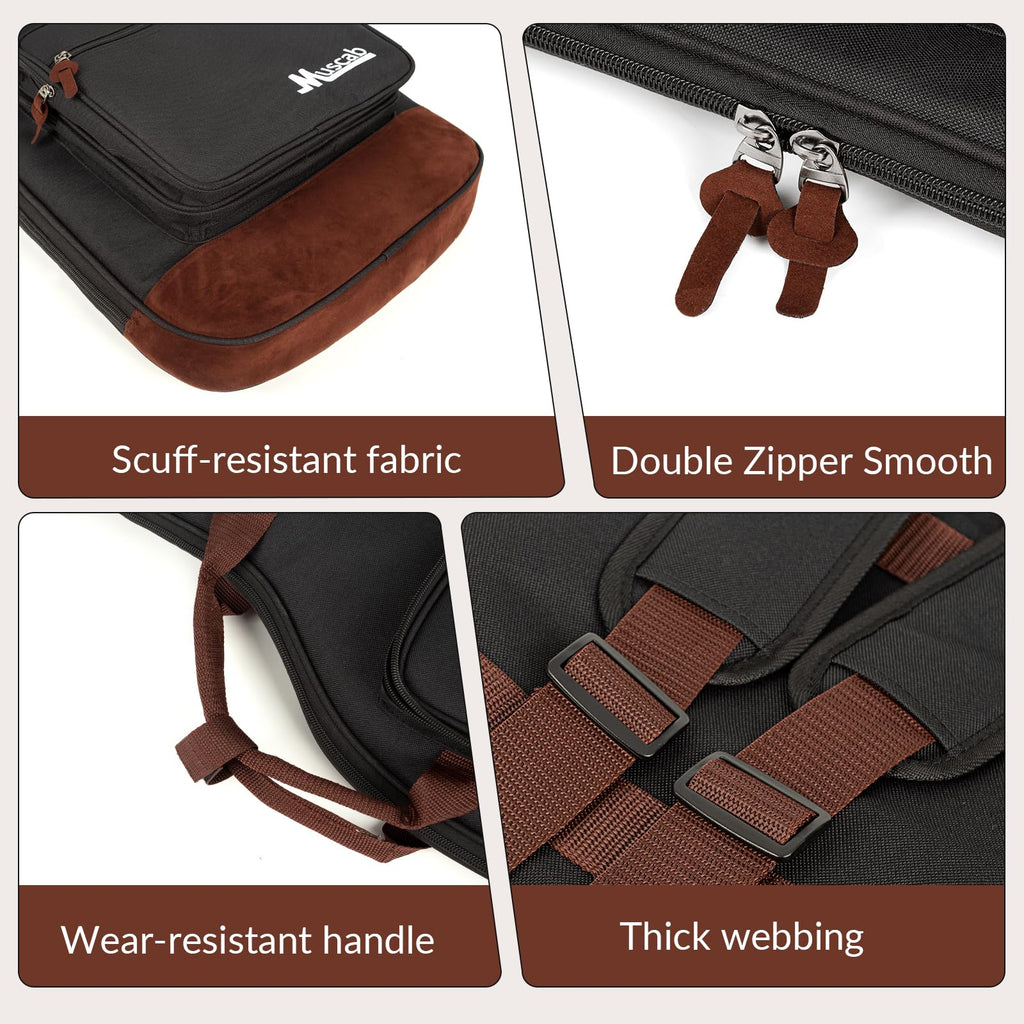 Black Electric Guitar Bag with Neck Strap and 4 Pockets R122