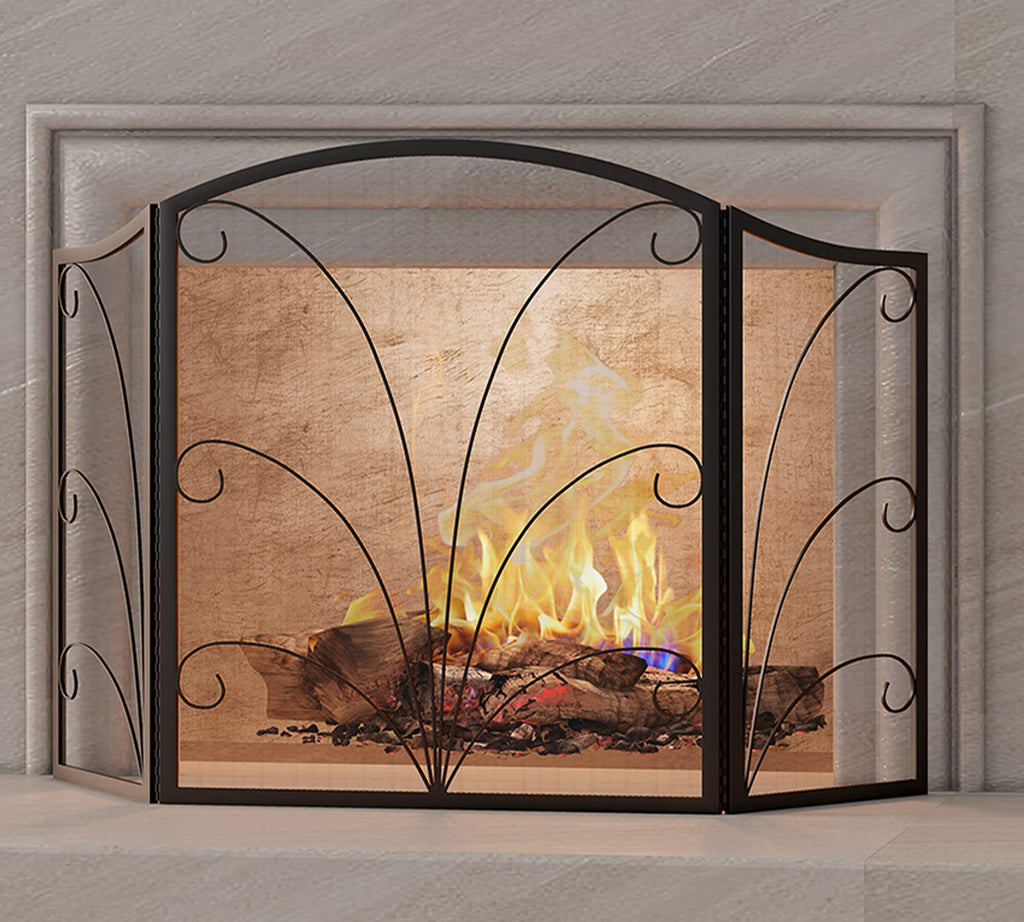 Arched Wrought Iron Fireplace Screen E62100