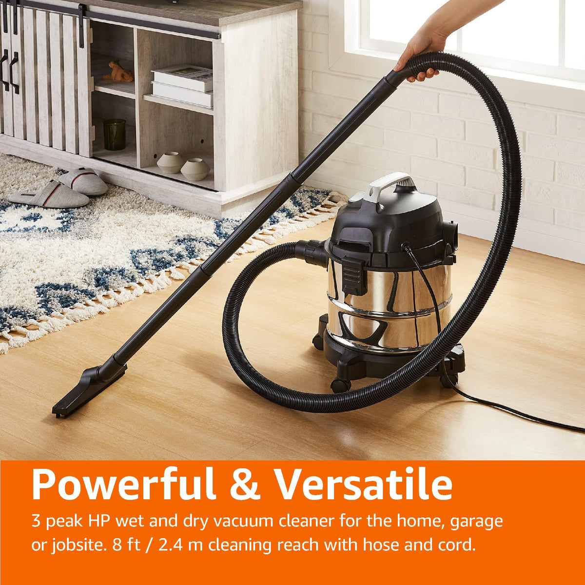 Wet Dry Shop Vacuum Cleaner 4 Gallon Stainless Steel B78895