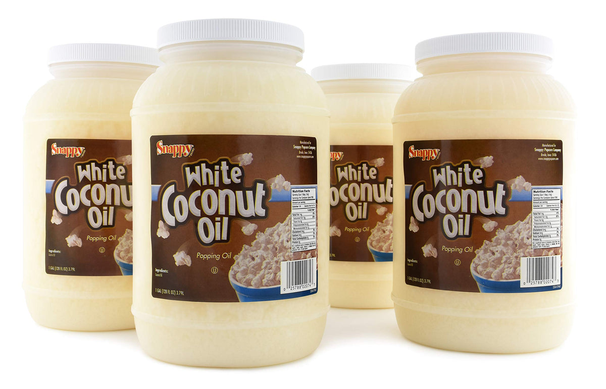 Pure White Coconut Popcorn Oil 1 Gallon 4 Count C553382