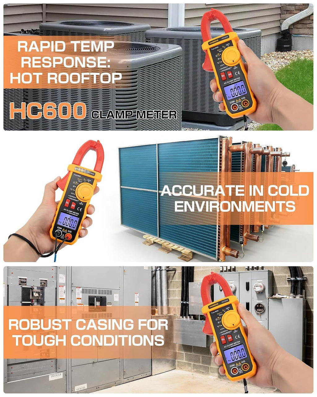 600A True RMS Clamp Meter U9531