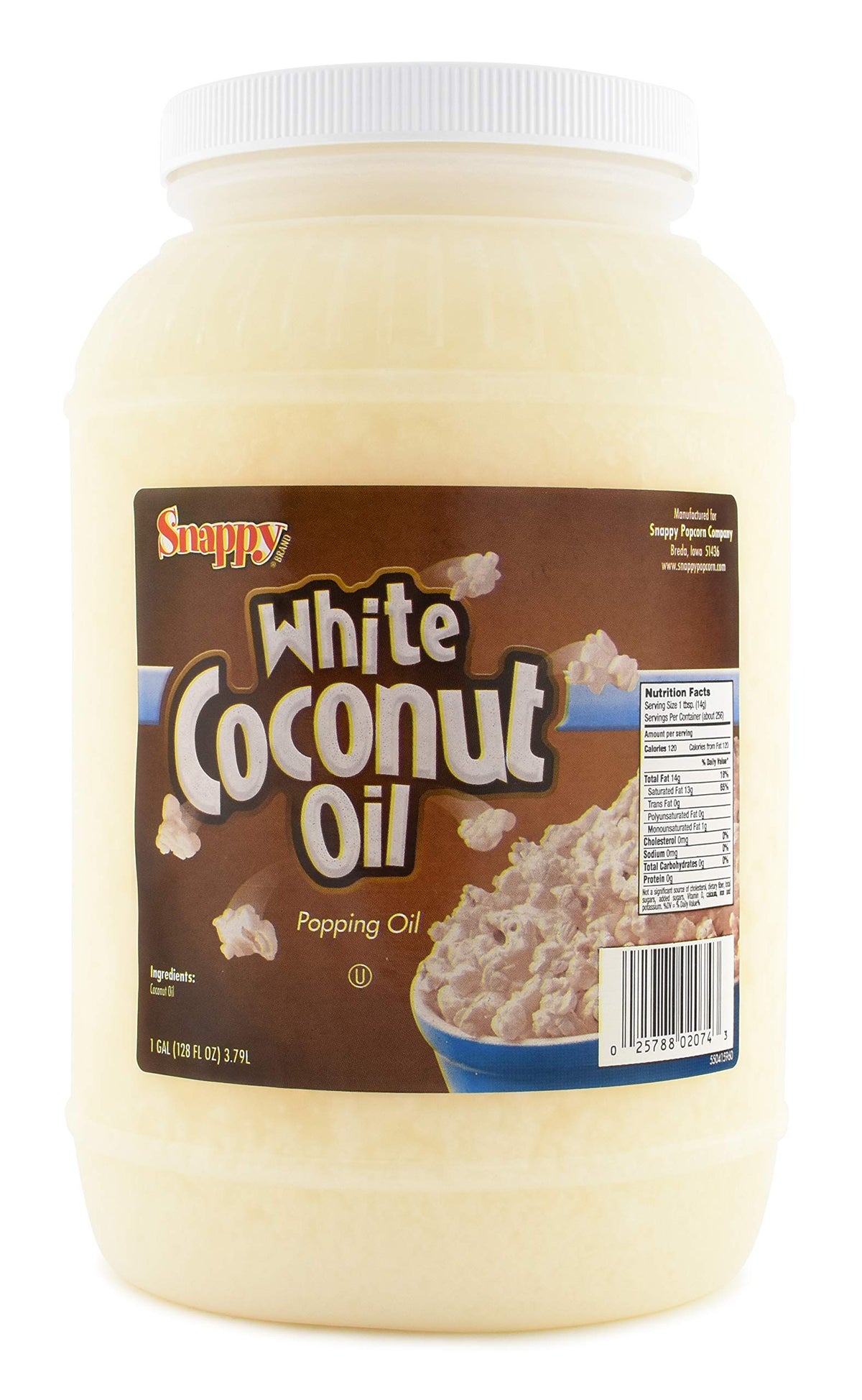 Pure White Coconut Popcorn Oil 1 Gallon 4 Count C553382