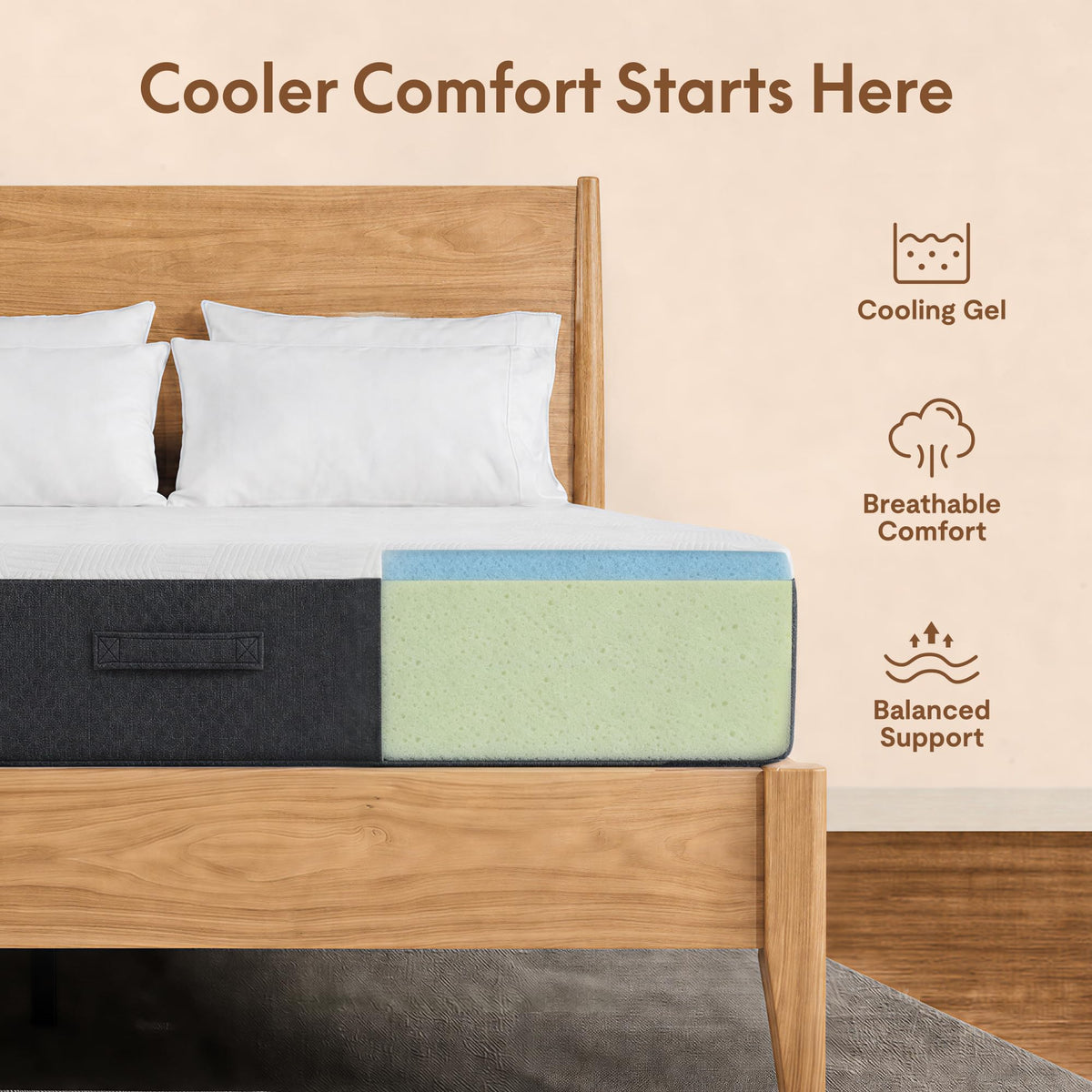 Queen 6" Tri-Fold Mattress D5445