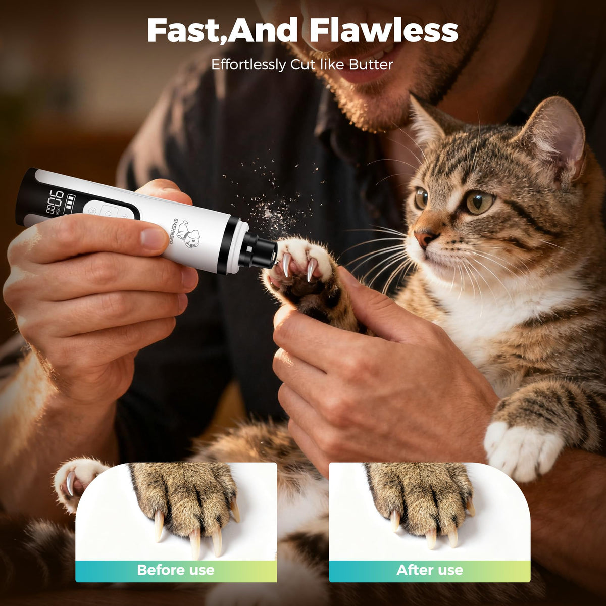 Silent Cordless Dog Nail Grinder E44771