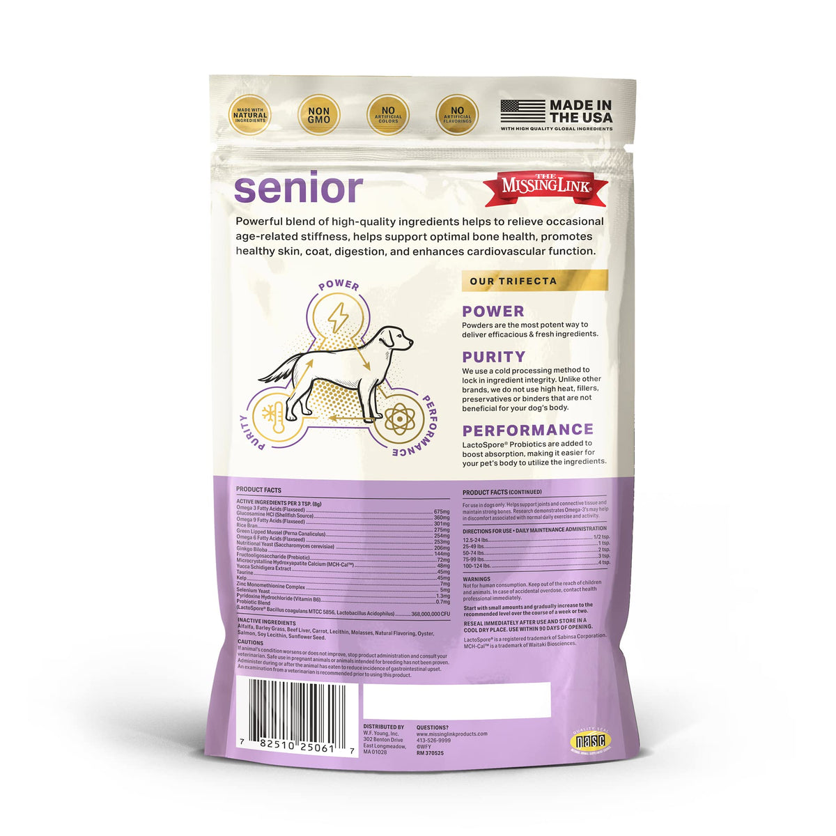 Senior Dog Supplement Powder 1lb Bag O738