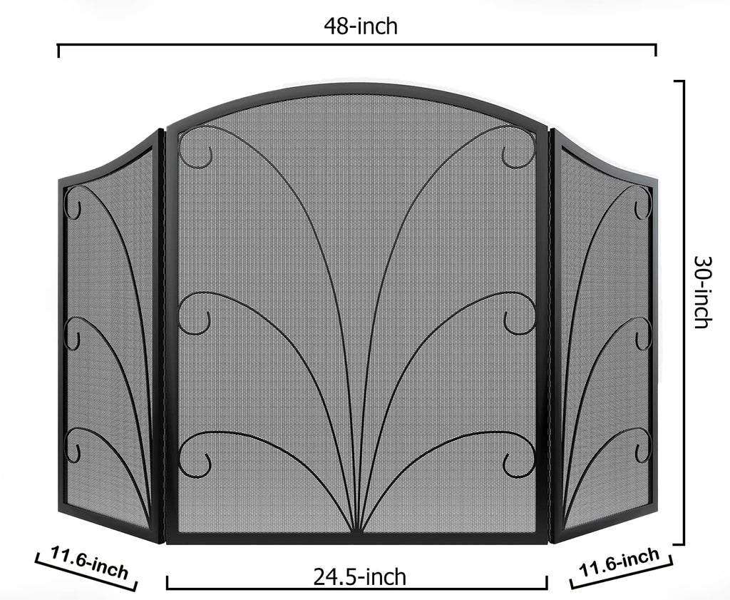 Arched Wrought Iron Fireplace Screen E62100