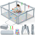 Foldable Baby Playpen with Mat 59"×71" Q4567