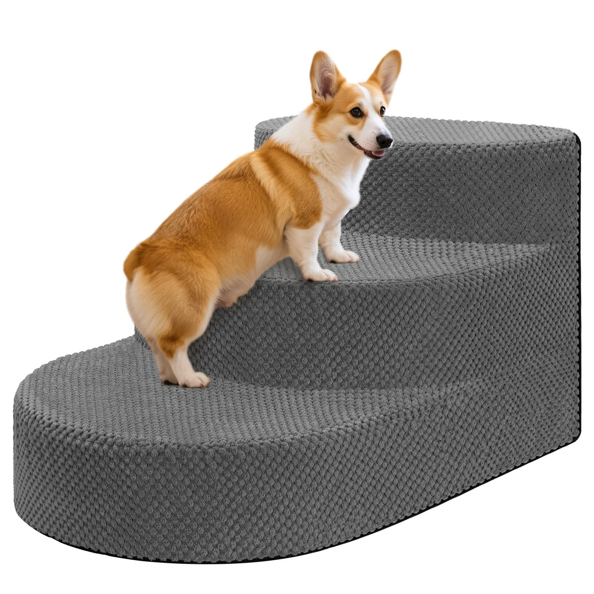 Grey 3 Steps Foam Dog Stairs Z727