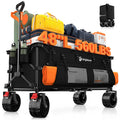 Collapsible Beach Wagon Cart with Big Wheels, 560lbs, Black F65712