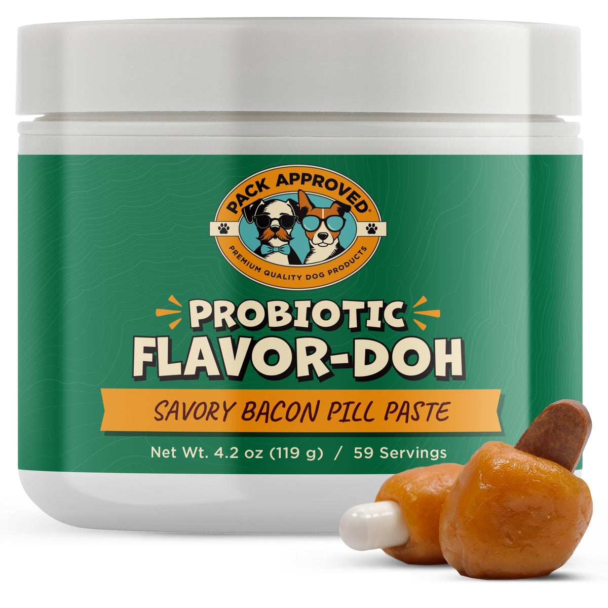 Probiotic Bacon Pill Wrap for Dogs 4.2oz M1935