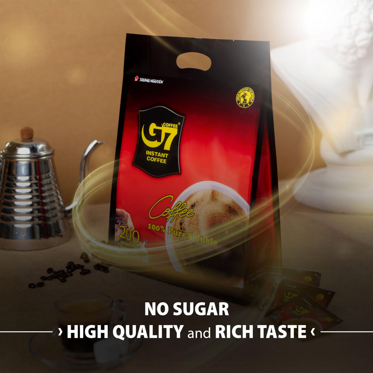 Pure Black and Cappucino Coconut Instant Coffee W637