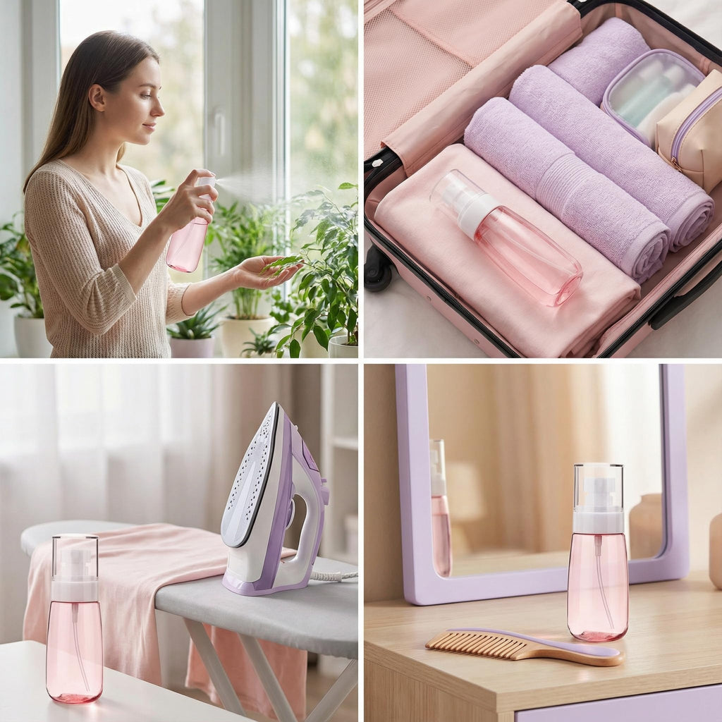 Pink 80ml Refillable Fine Mist Spray Bottle Q616