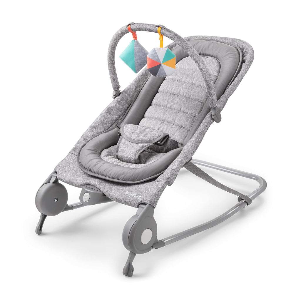 2-in-1 Light Gray Tweed Bouncer & Rocker Z523