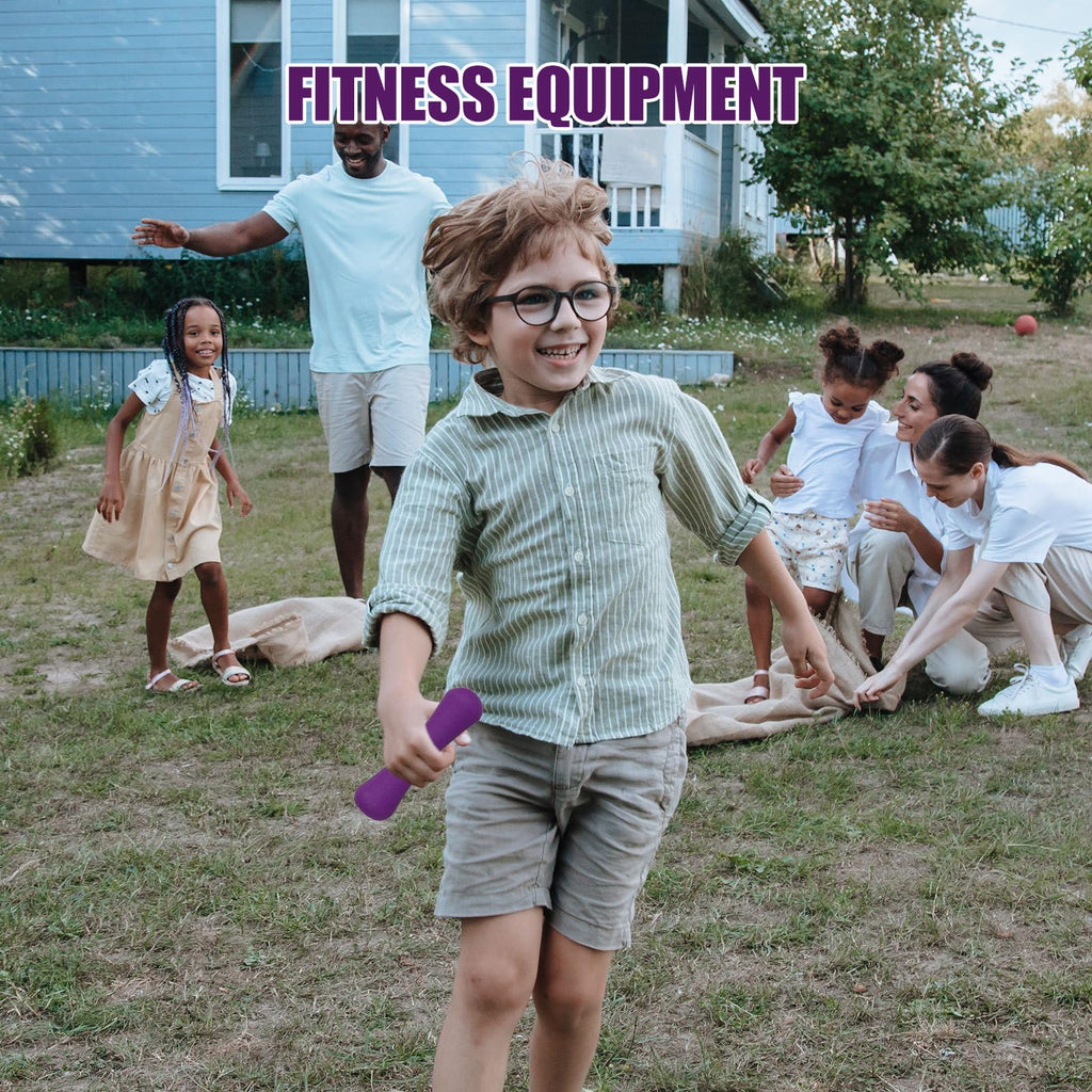 Bone-shaped Hand Dumbbells 2pcs 0.5kg Purple Neoprene Coated N4469