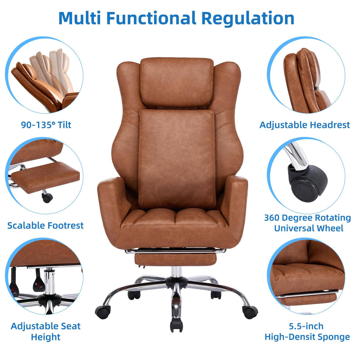 3D Kneading Massage Office Chair E388