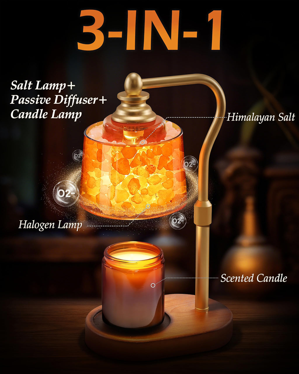 3-in-1 Candle Warmer Lamp F6511