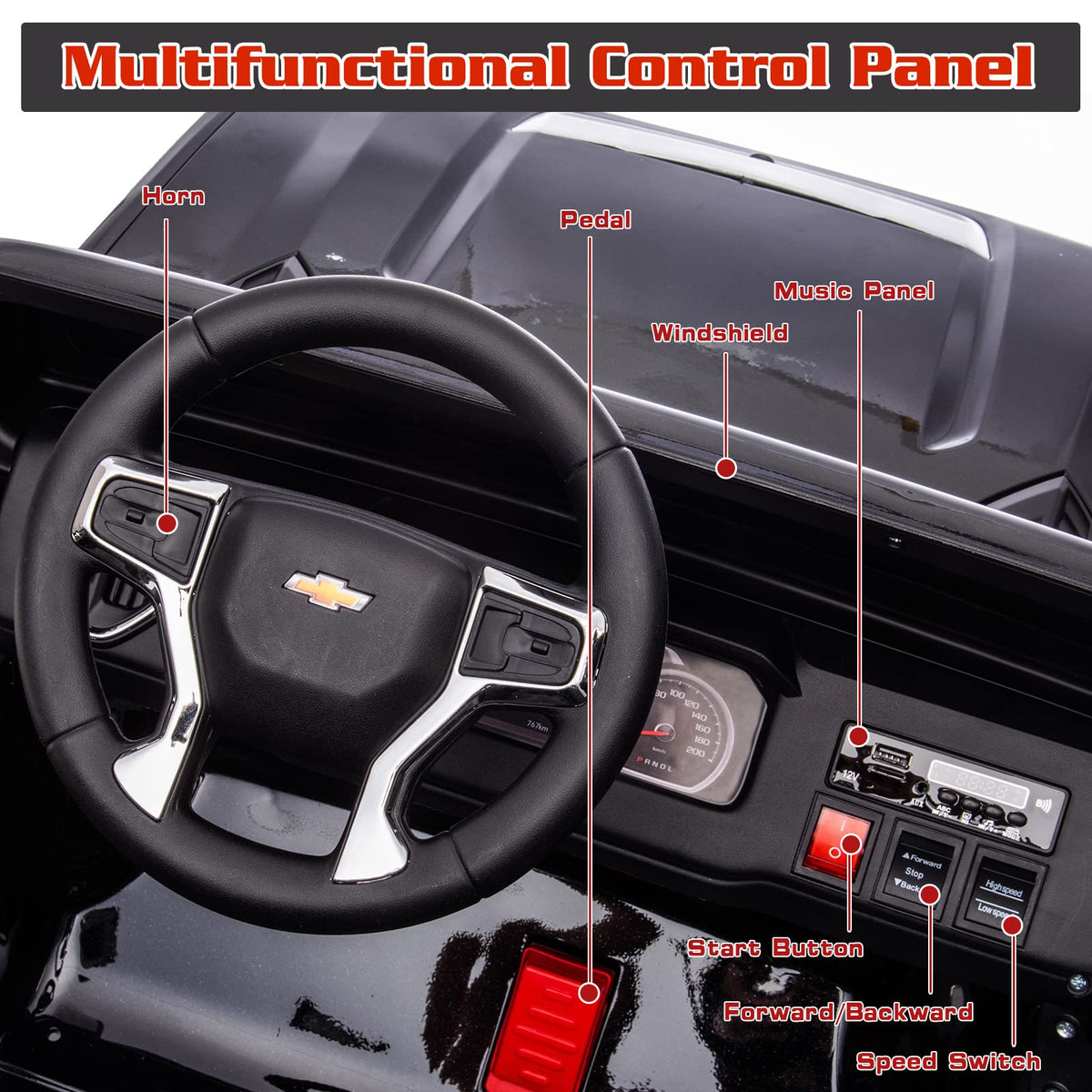 Black 2 Seats 24V Ride on Car X615164