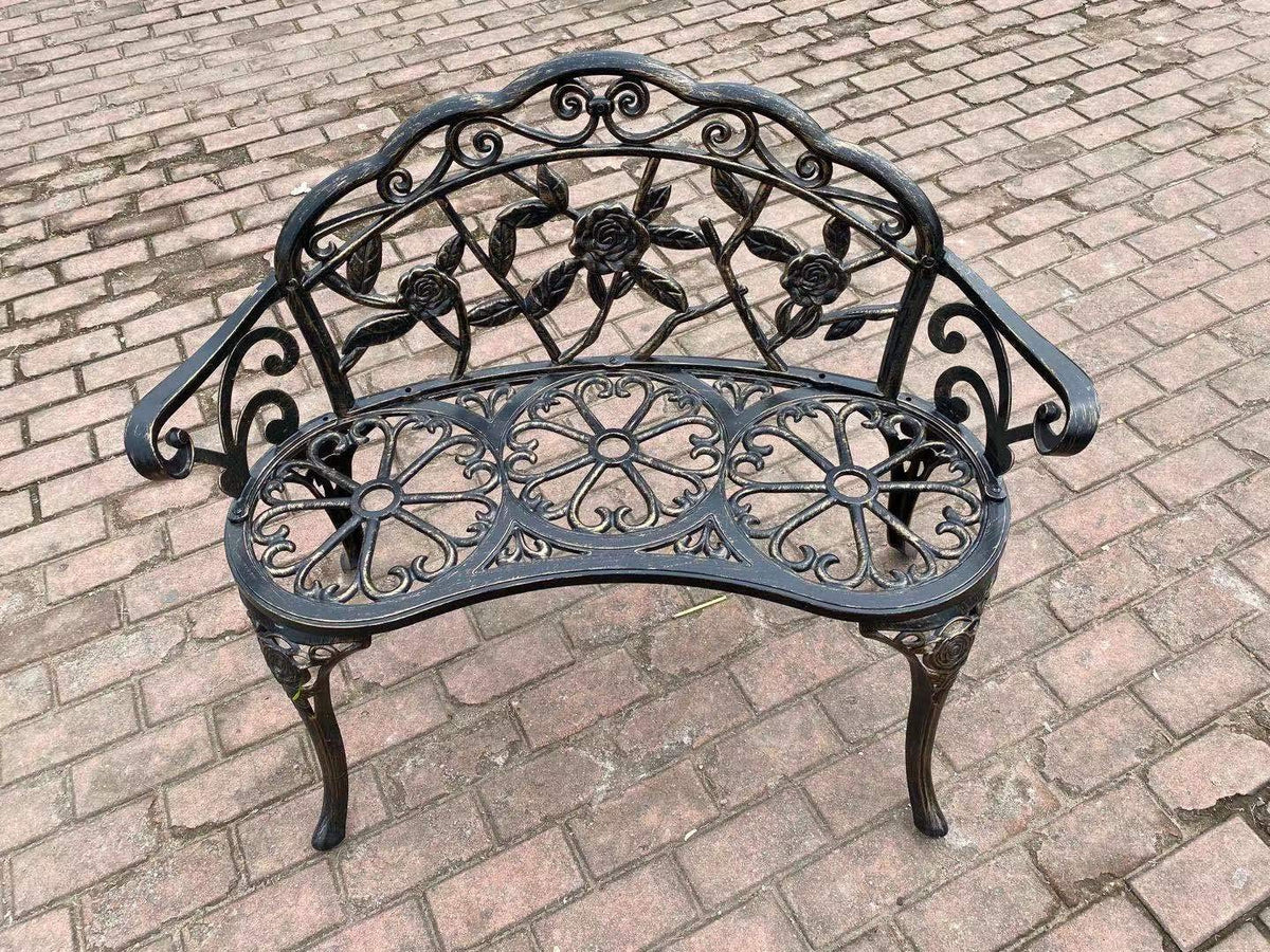 Cast Aluminum Patio Bench W399