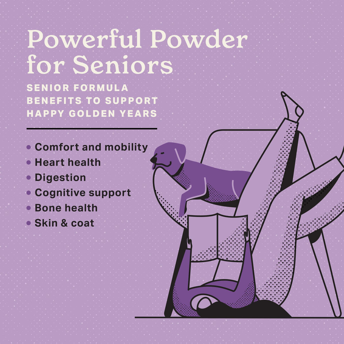 Senior Dog Supplement Powder 1lb Bag O738
