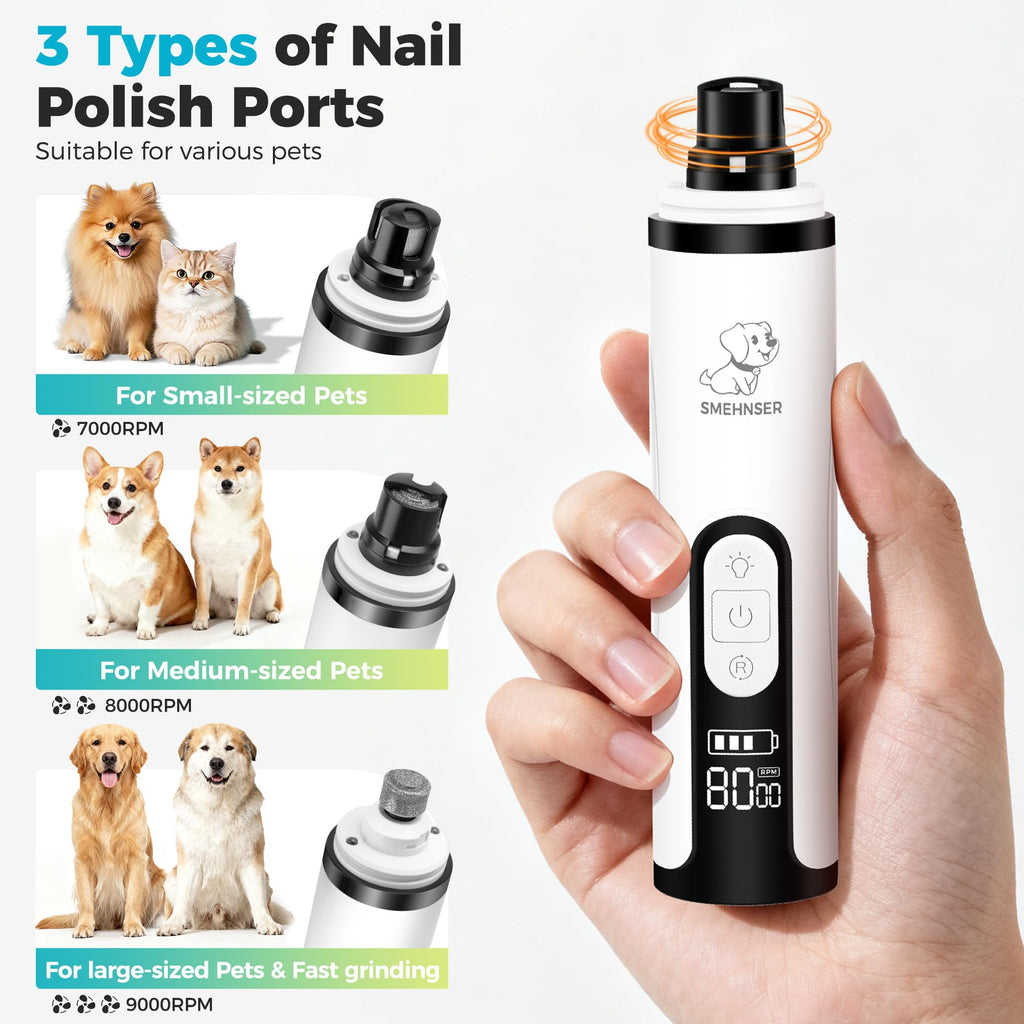 Silent Cordless Dog Nail Grinder E44771