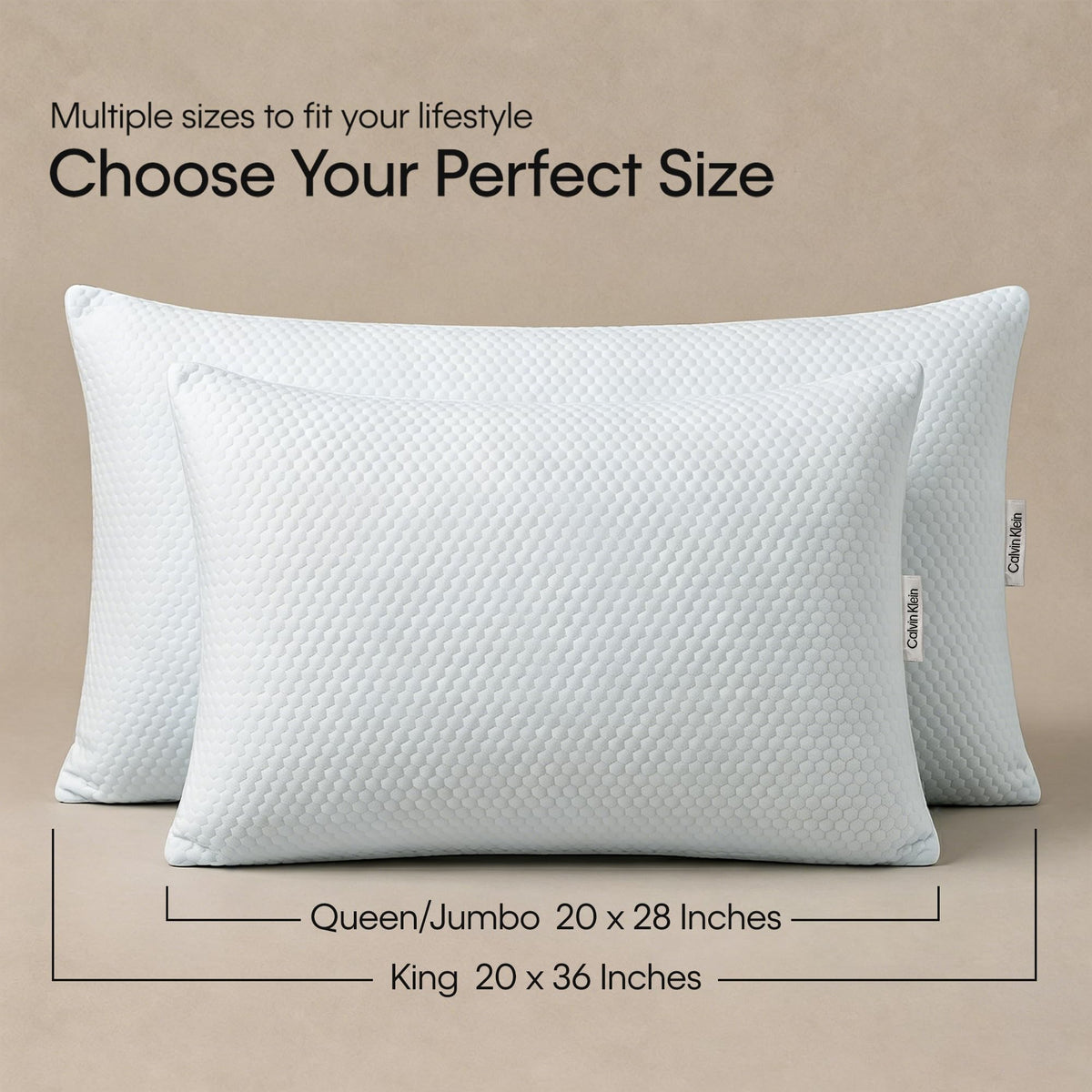Cooling Reversible Down Alternative Bed Pillows A2156
