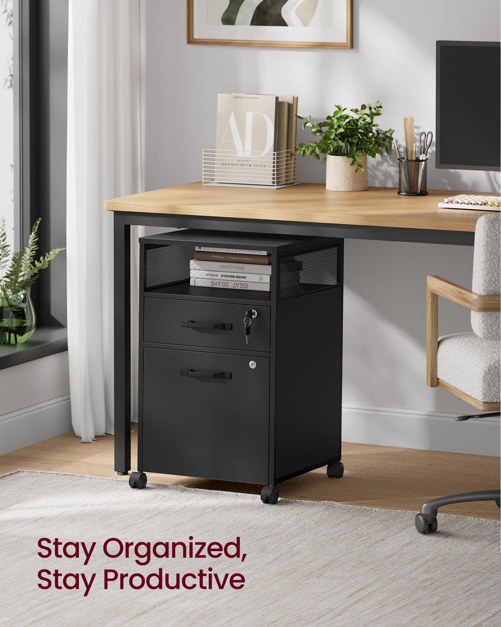 2 Drawer File Cabinet with Lock Y50914