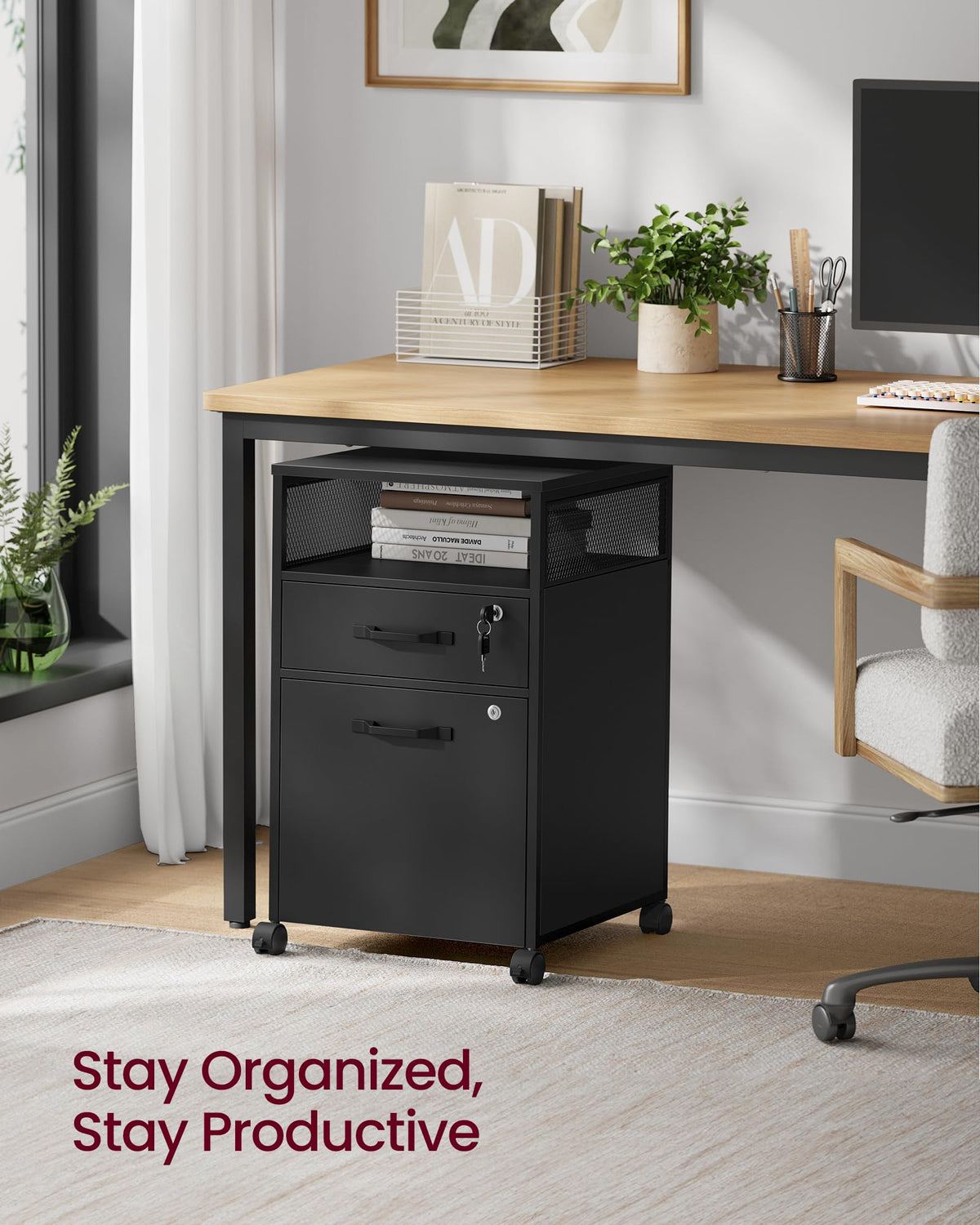 2 Drawer File Cabinet with Lock Y50914