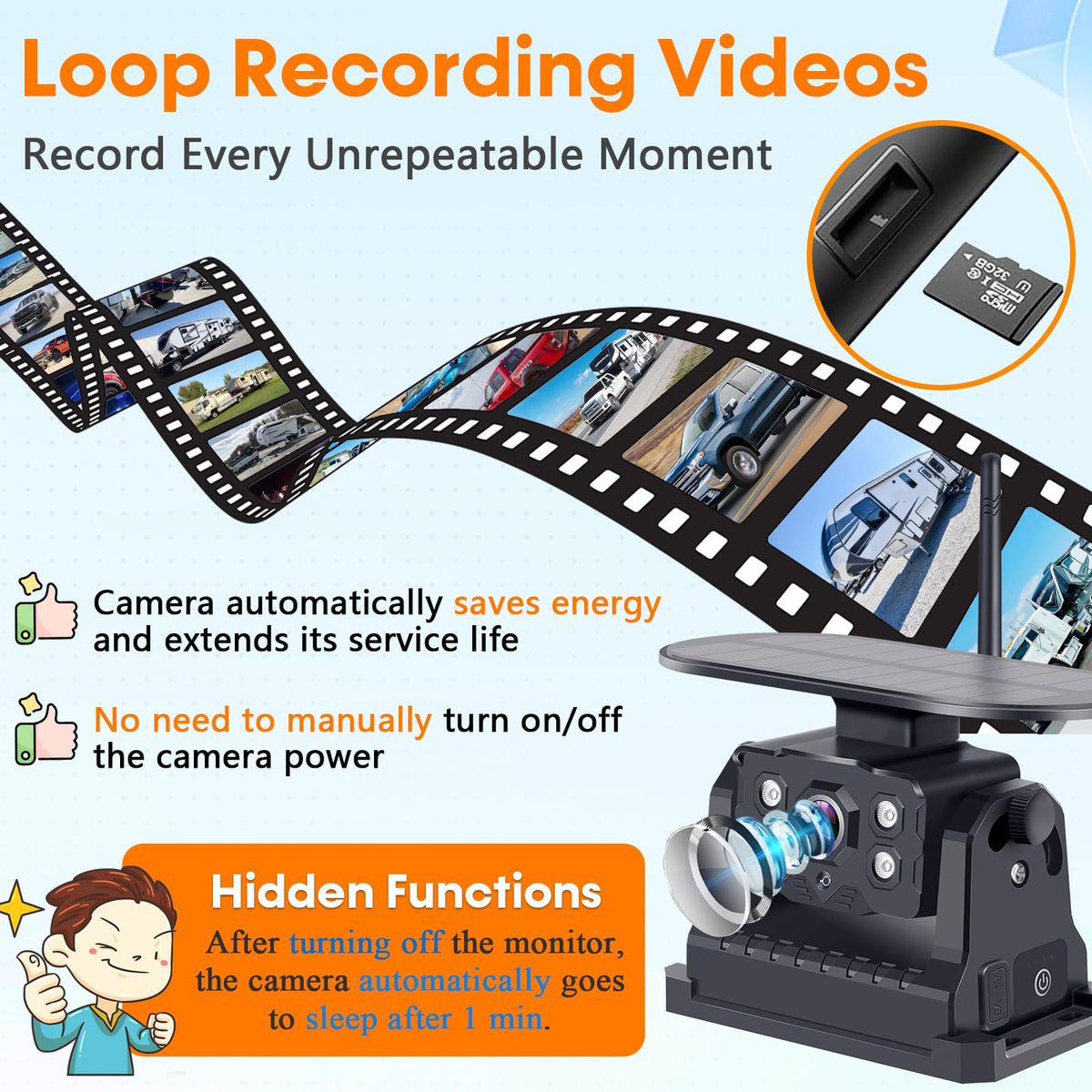 Wireless Backup Camera 7-Inch Magnetic HD 1080P T1263