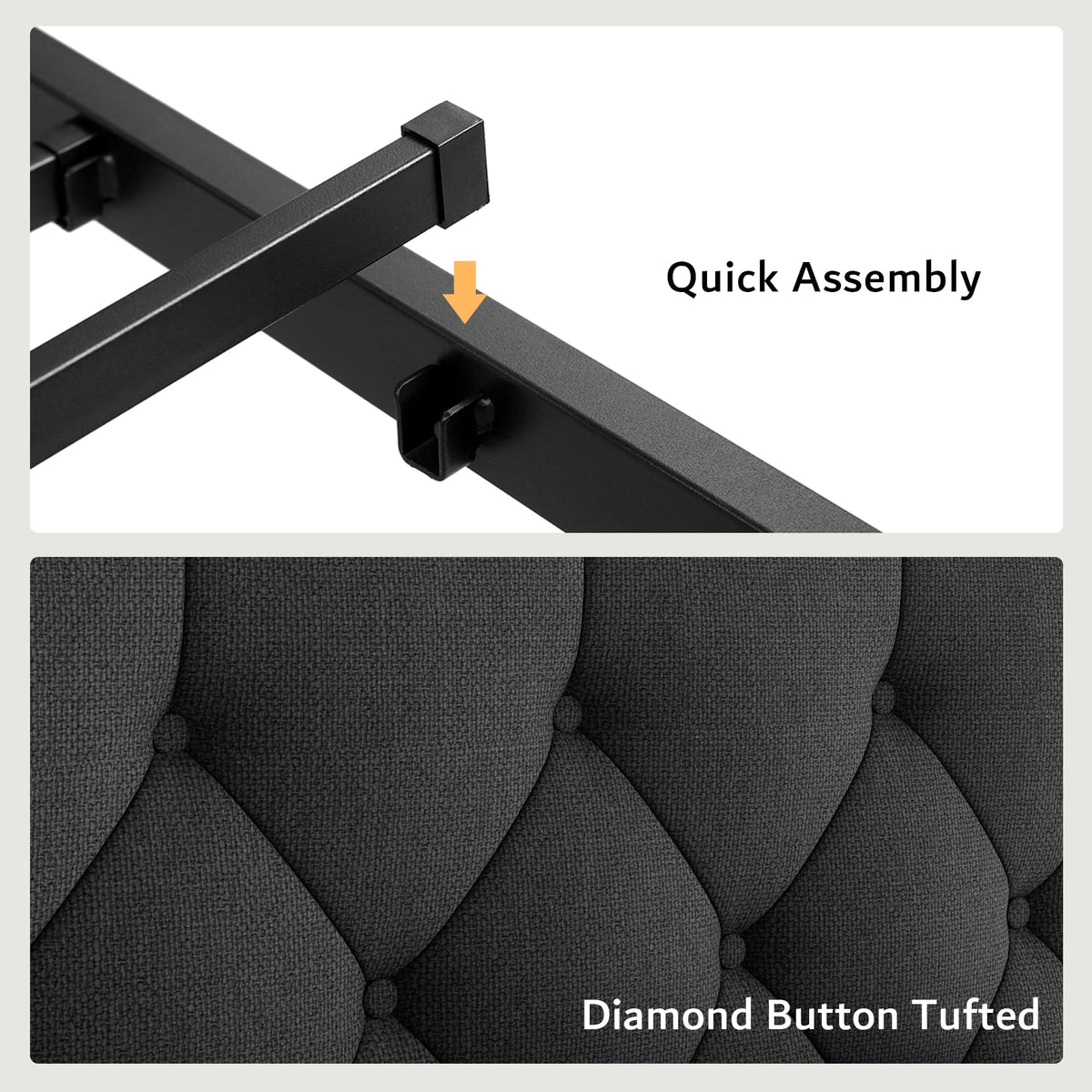 Black Twin Bed Frame with Storage Drawers T913915