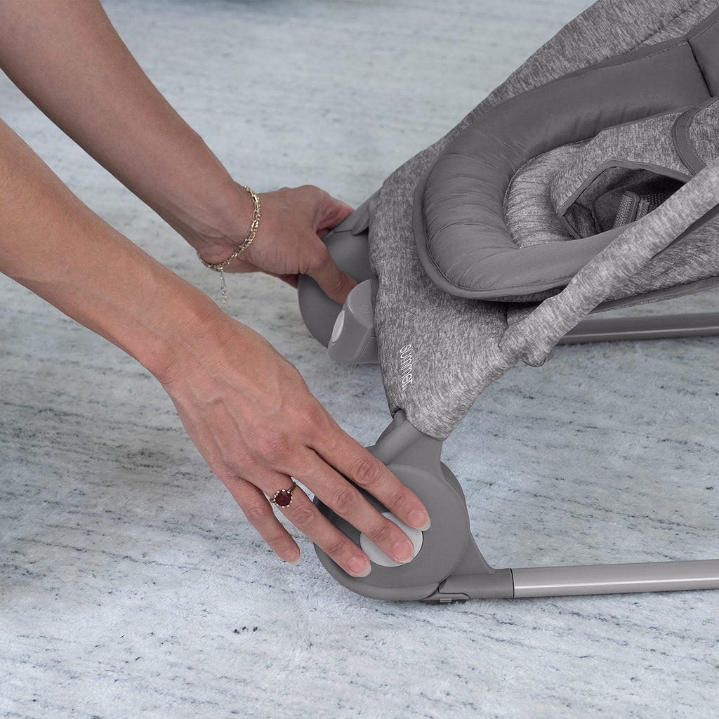 2-in-1 Light Gray Tweed Bouncer & Rocker Z523