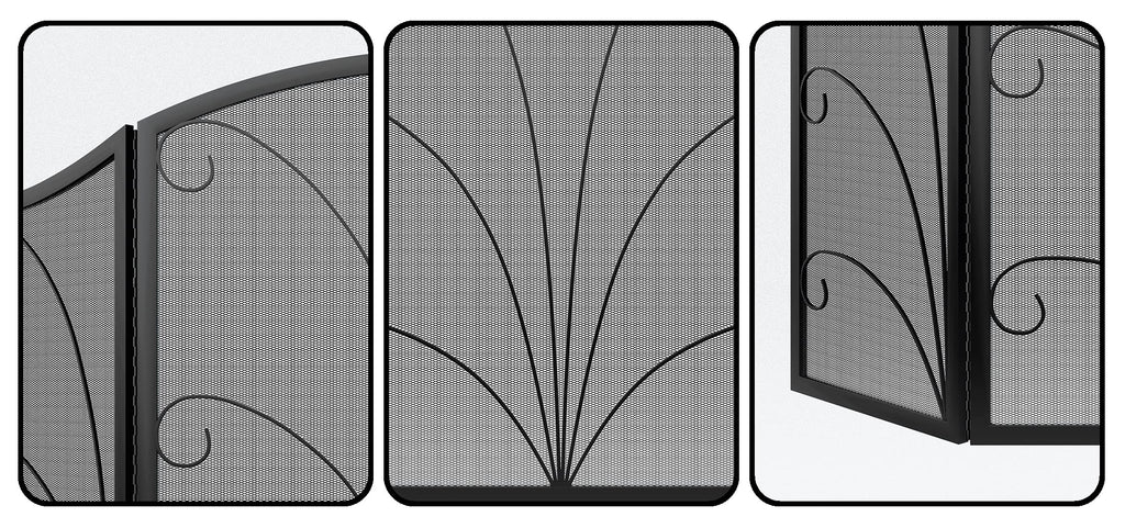 Arched Wrought Iron Fireplace Screen E62100