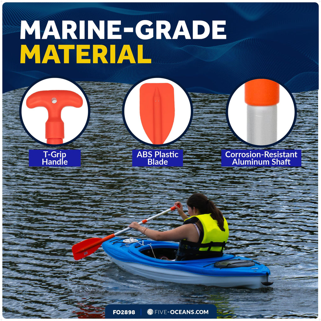 Telescoping Floating Orange Boat Paddle U557